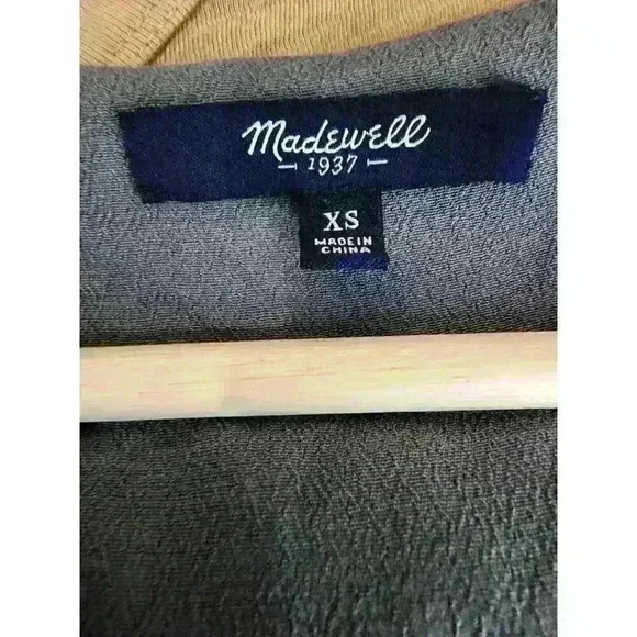 Madewell Gray Du Jour Tunic Shift Dress Womens size XSmall Charcoal Crepe Career - Picture 4 of 4